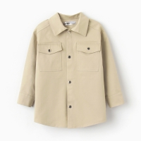 Рубашка джинсовая детская KAFTAN размер 32 (110-116 см), цвет бежевый