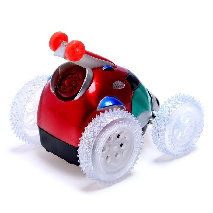 Перевёртыш радиоуправляемый «Скорость», работает от батареек, световые эффекты, цвет красный Перевёртыш радиоуправляемый «Скорость», работает от батареек, световые эффекты, цвет красный