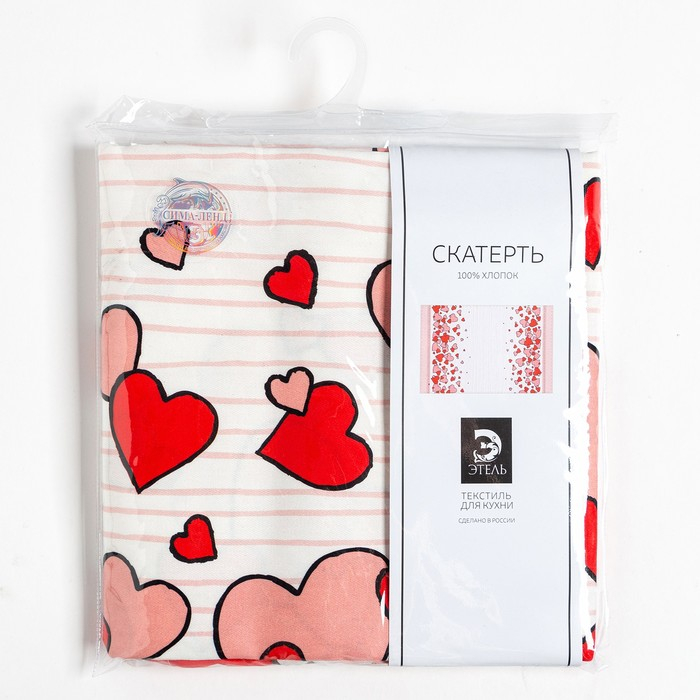 Скатерть Скатерть "Этель" Cat's love 149х110см, 100% хлопок, саржа 190 г/м2