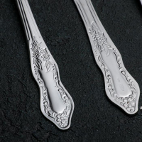 Набор столовых приборов &laquo;Славяна&raquo;, 24 предмета, толщина 1.2 мм, цвет серебряный