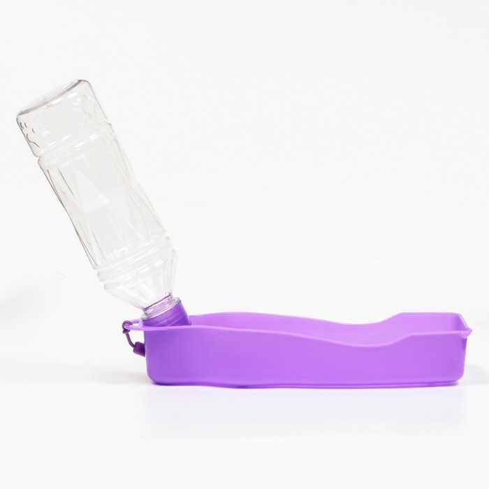 Автопоилка прогулочная с фигурной бутылочкой, 450 мл, фиолетовая Автопоилка прогулочная с фигурной бутылочкой, 450 мл, фиолетовая