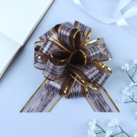 Бант-шар №5 "Узор", цвет кофейный Бант-шар №5 "Узор", цвет кофейный