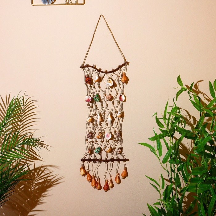 Подвесной сувенир "Дары моря" ракушки 23х3х77 см