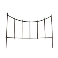 Ограждение декоративное, 60 &times; 410 см, 5 секций, металл, бронзовое, &laquo;Горизонталь&raquo;