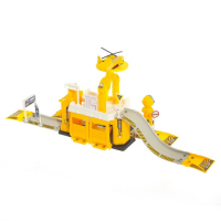 Парковка &laquo;Строительная площадка&raquo;, с металлической машиной и вертолётом