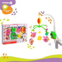 Мобиль музыкальный на кроватку «Пряничный домик. Птички погремушки», заводной, Крошка Я Мобиль музыкальный на кроватку «Пряничный домик. Птички погремушки», заводной, Крошка Я