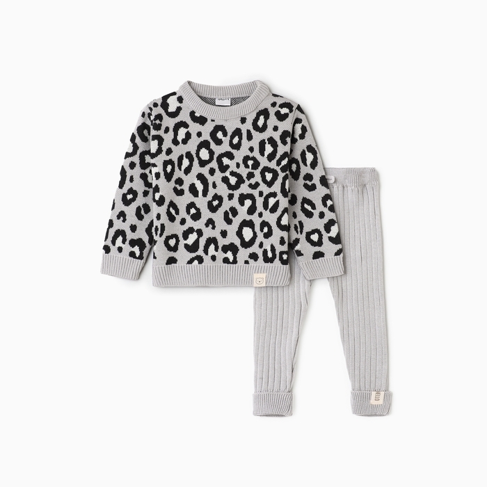 Костюм вязаный Крошка Я Leo Baby рост 68-74 см, темно-серый Костюм вязаный Крошка Я Leo Baby рост 68-74 см, темно-серый