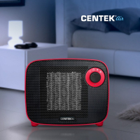 Тепловентилятор Centek CT-6022, керамический, настольный, 1500 Вт, 15 м&sup2;, красный