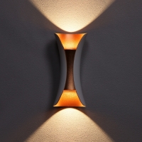 Светильник фасадный &laquo;Элегант&raquo;, FSD-090, 6 Вт, 3000К, IP65, 220 В, металл, бело-золотистый