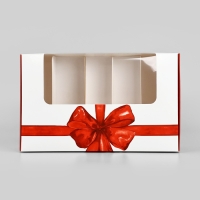 Коробка для эклеров с вкладышами &laquo;Бант&raquo;, 25 х 15 х 7 см