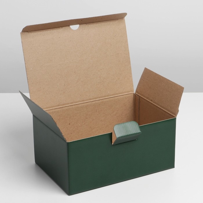 Коробка подарочная складная, упаковка, &laquo;Зелёная&raquo;, 22 х 15 х 10 см