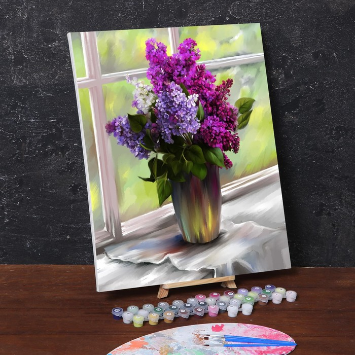 Картина по номерам на холсте с подрамником &laquo;Ароматная сирень&raquo;, 40 х 50 см