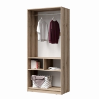 Шкаф двухстворчатый Киви, 934х500х2038, Белый/Дуб делано