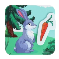 Игра на липучках &laquo;Кто что ест&raquo;, 8 карточек