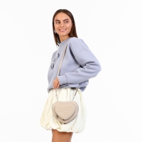 Сумка женская кросс-боди на молнии, цвет бежевый Сумка женская кросс-боди на молнии, цвет бежевый