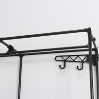 Вешалка - стойка напольная для одежды LaDо́m, с полками для хранения, 107&times;35&times;173 см, цвет чёрный