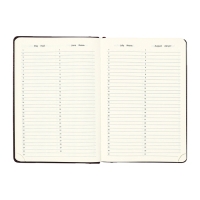 Ежедневник недатированный, твердая обложка кожзам с поролоном, термо тиснение, перфорация, ляссе, кремовый блок 70 г/м2, коричневый