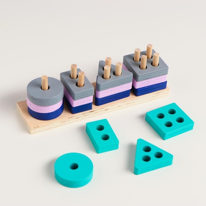 Детская развивающая пирамидка &laquo;Собери сам&raquo; 4,2&times;3,5&times;13 см