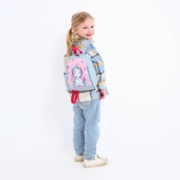 Рюкзак школьный детский для девочки «Единорожка», 20х13х26, отд на молнии, сиреневый Рюкзак школьный детский для девочки «Единорожка», 20х13х26, отд на молнии, сиреневый