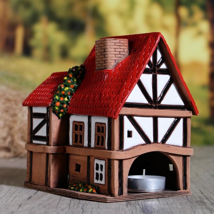 Аромалампа Домик &laquo;Ганс&raquo;, 15 см, ручная работа, микс,