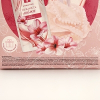 Подарочный набор косметики &laquo;Самой лучшей&raquo;, гель для душа 250 мл и мочалка для тела, ЧИСТОЕ СЧАСТЬЕ