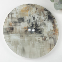 Подставка стеклянная для торта вращающаяся Magistro «Экспрессионизм», d=32 см, цвет серый Подставка стеклянная для торта вращающаяся Magistro «Экспрессионизм», d=32 см, цвет серый