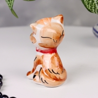 Сувенир "Кот с бантом", гжель цветная