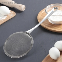 Сито для просеивания с ручкой Доляна «Фире», d=13 см, нержавеющая сталь, цвет серебристый Сито для просеивания с ручкой Доляна «Фире», d=13 см, нержавеющая сталь, цвет серебристый