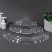 Органайзер для хранения, 3 секции, 26 &times; 26 &times; 10 см, цвет прозрачный