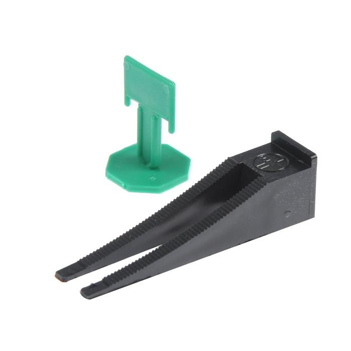 Система выравнивания плитки "ПСВП", Зажим 3 мм + Клин (250/250 шт.), коробка