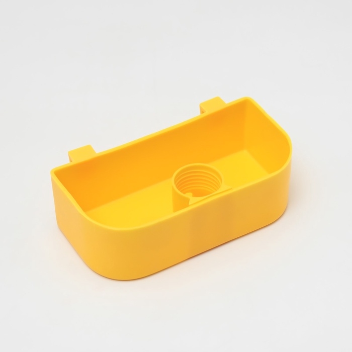 Поилка под бутылку для птиц внутренняя 14,3 х 6,8 х 4,5 см, жёлтая