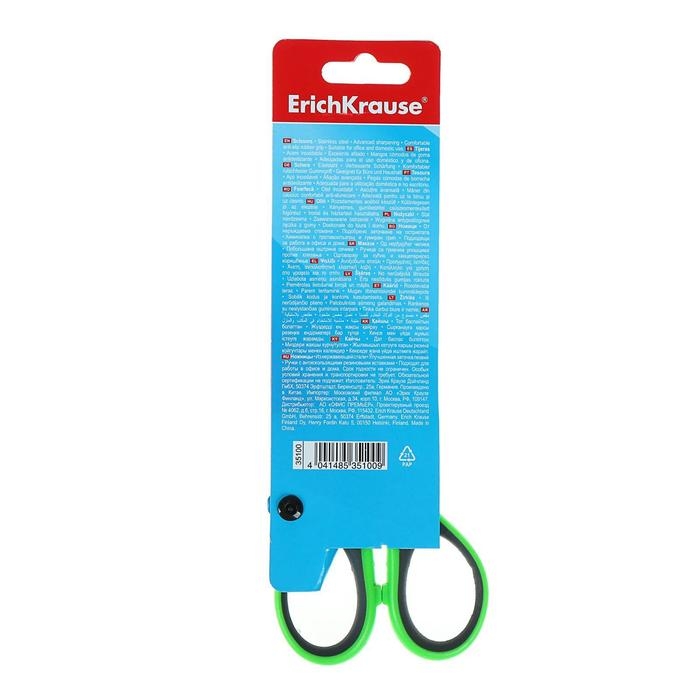 Ножницы ErichKrause Standard +, 19 см, лезвия из нержавеющей стали, антискользящие резиновые вставки, ударопрочный пластик, МИКС Ножницы ErichKrause Standard +, 19 см, лезвия из нержавеющей стали, антискользящие резиновые вставки, ударопрочный пластик, МИКС