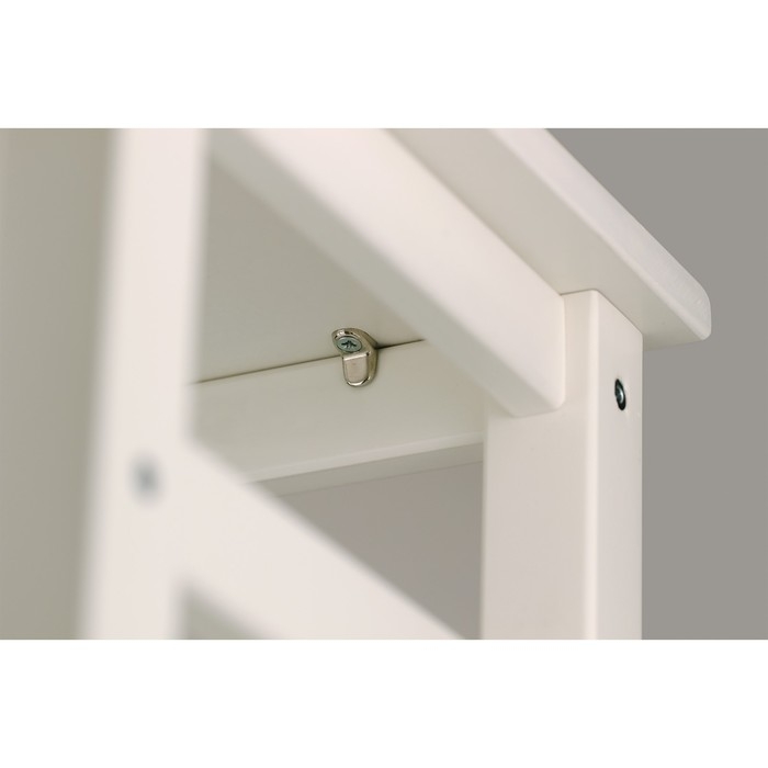 Табурет №1, 330х330х450, до 130 кг, массив Берёзы, Белый