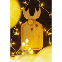 Доска разделочная авторская Adelica &laquo;Рога&raquo;, 35&times;18&times;2,5 см, цельный массив кедра, цвет молочный