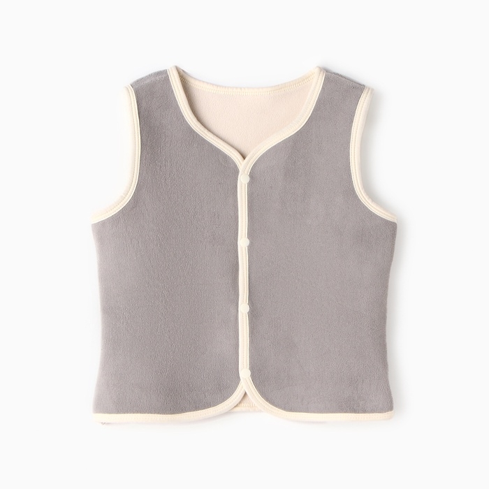 Жилетка флисовая детская Collorista, цв. графит, рост 122 см