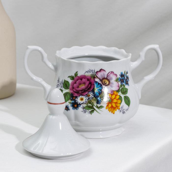 Сервиз чайный фарфоровый &laquo;Букет цветов&raquo;, 15 предметов