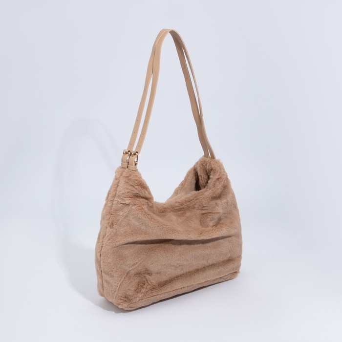 Сумка-мешок на молнии, цвет коричневый Сумка-мешок на молнии, цвет коричневый