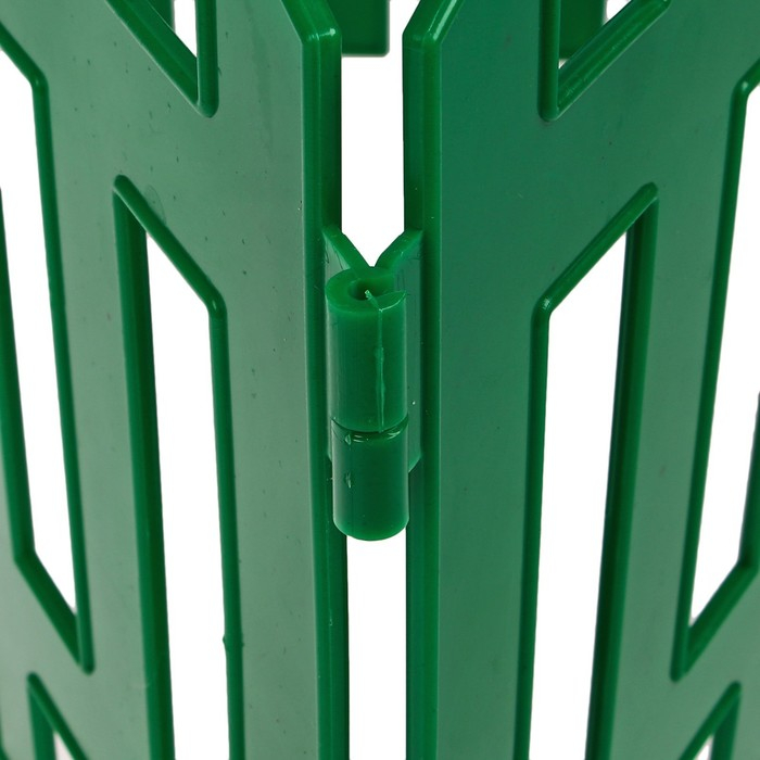 Ограждение декоративное, 35 &times; 210 см, 5 секций, пластик, зелёное, RENESSANS, Greengo
