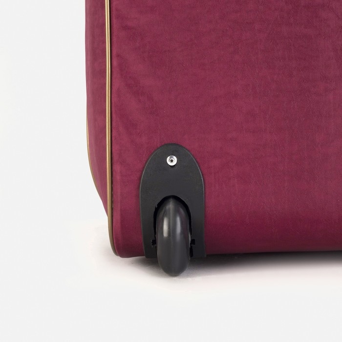 Чемодан малый 20" с сумкой, отдел на молнии, наружный карман, с расширением, цвет бордовый