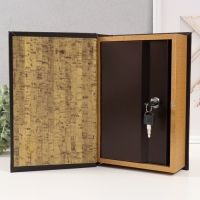 Сейф-книга дерево кожзам "Китайский дракон" тиснение, под металл, золото 27х18х7 см