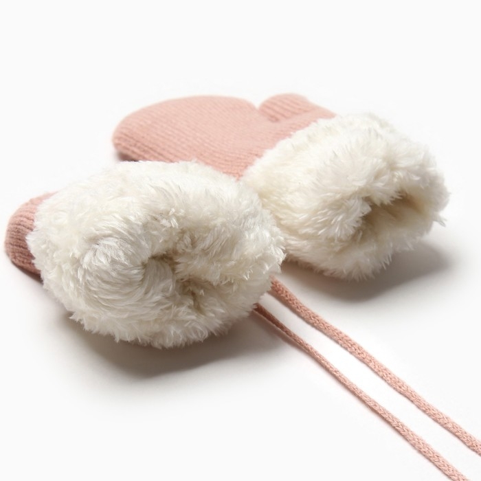 Варежки детские на иск.меху MINAKU с отворотом 15 см розовый Варежки детские на иск.меху MINAKU с отворотом 15 см розовый