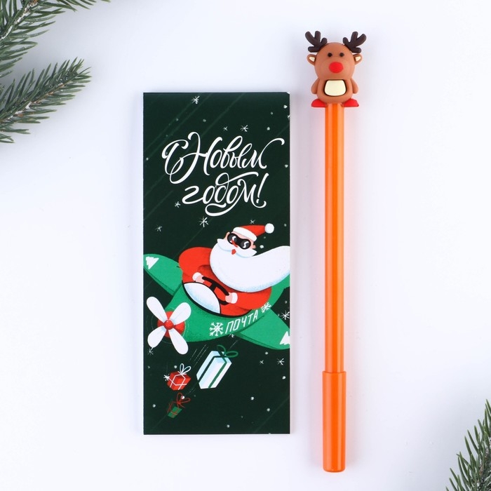Подарочный набор новогодний, блокнот и фигурная ручка &laquo;С Новым годом&raquo;