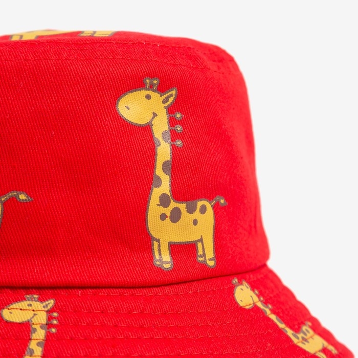 Панама детская MINAKU "Жирафик", р-р 50, цв. красный