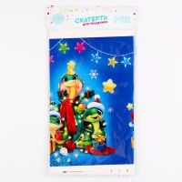 Скатерть новогодняя одноразовая &laquo;Змея&raquo; 180х137 см