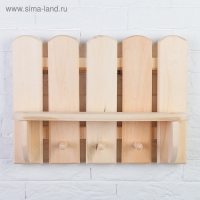 Полка &ndash; вешалка "Забор" 40х30х8 см