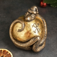 Копилка "Змея с шаром" 16х16х15см, золото Копилка "Змея с шаром" 16х16х15см, золото