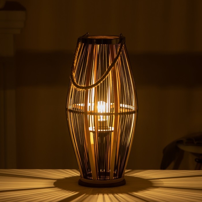 Настольная лампа "Джая" Е27 15Вт черный 25х25х53 см RISALUX