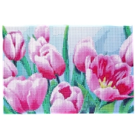 Алмазная мозаика на подрамнике с полным заполнением &laquo;Букет тюльпанов&raquo;, 20 х 30 см