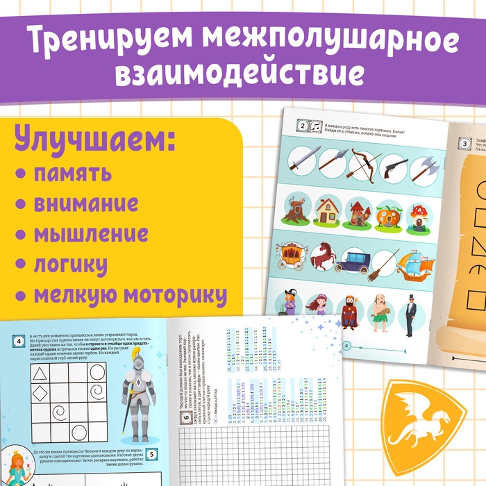 Книга &laquo;Нейротренажёр. Мышление и логика&raquo;, 52 стр., 7 +