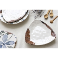 Тарелка керамическая &laquo;Фьюжен&raquo;, 18 х 18 см, цвет белый